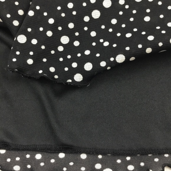 Venezia Black White Polka Dot Short Sleeve Blouse - Picture 4 of 5